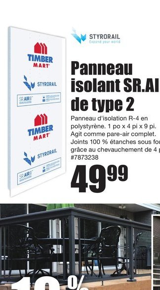 Panneau isolant SR.AIR de type 2
