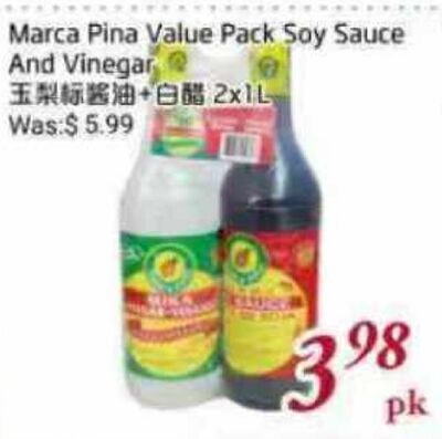 Marca Pina Value Pack Soy Sauce And Vinegar