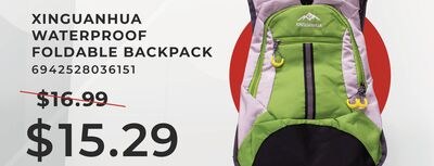 XINGUANHUA WATERPROOF FOLDABLE BACKPACK