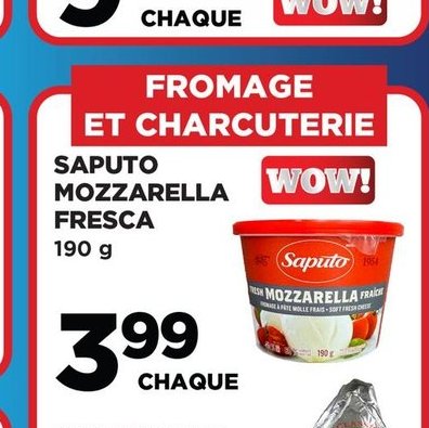 Saputo Mozzarella Fresca