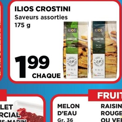 Ilios Crostini saveurs assortis