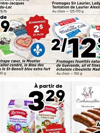 Fromages L'Artrope cœur, le Moutier, le Bleu du Bocage, le Bleu des Benedictines ou le Bleu demi affiné fort