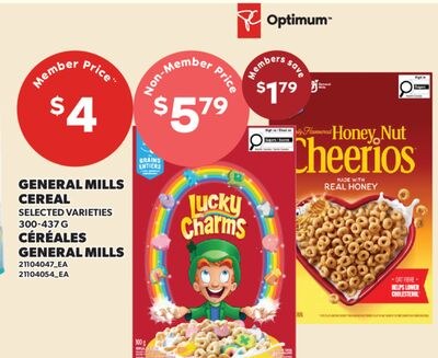 CÉRÉALES GENERAL MILLS, 300 - 600 G