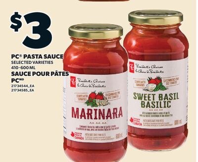 SAUCE POUR PÂTES PC, 410-600 ML