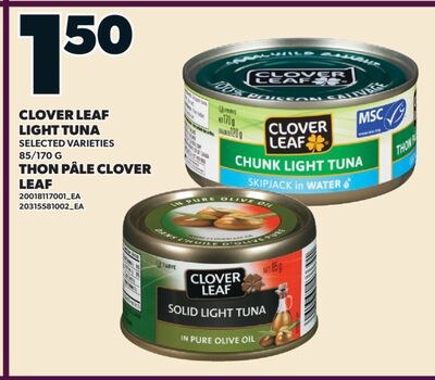 THON PÂLE CLOVER LEAF, 85/170 G