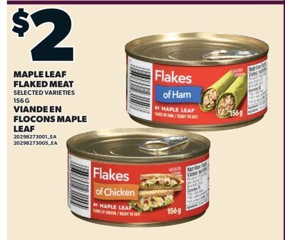 VIANDE EN FLOCONS MAPLE LEAF, 156 G