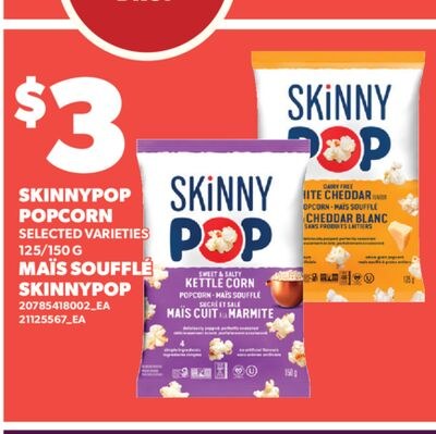 MAÏS SOUFFLÉ SKINNYPOP, 125/150 G