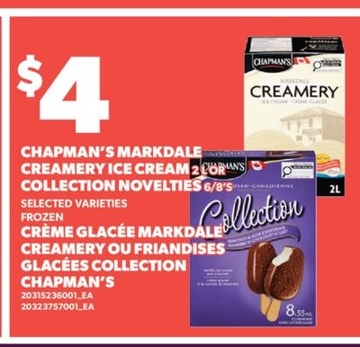 CRÈME GLACÉE MARKDALE CREAMERY OU FRIANDISES GL…