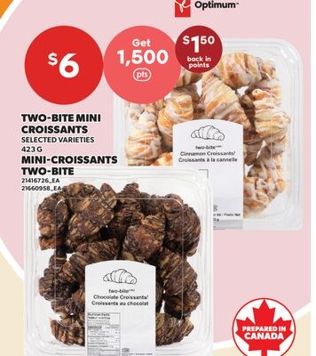 MINI-CROISSANTS TWO-BITE, 423 G