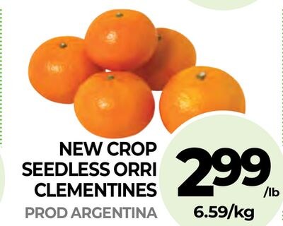 NEW CROP SEEDLESS ORRI CLEMENTINES