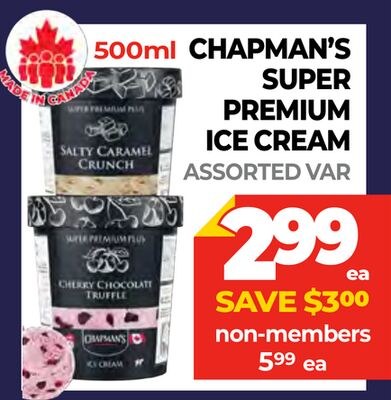 CHAPMAN'S SUPER PREMIUM ICE CREAM