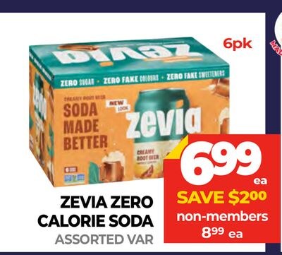 ZEVIA ZERO CALORIE SODA