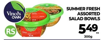 SUMMER FRESH ASSORTED SALAD BOWLS