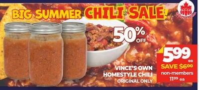 VINCE'S OWN HOMESTYLE CHILI