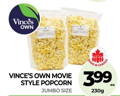 VINCE'S OWN MOVIE STYLE POPCORN