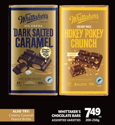 WHITTAKER'S CHOCOLATE BARS