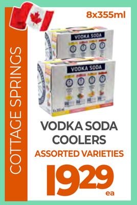 COTTAGE SPRINGS VODKA SODA COOLERS