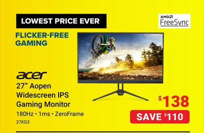 Acer 27" Aopen Widescreen IPS Gaming Monitor