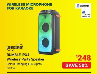 Soundstage RUMBLE IPX4 Wireless Party Speaker