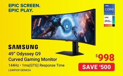 SAMSUNG 49" Odyssey G9 Curved Gaming Monitor