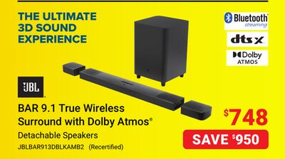 BAR 9.1 True Wireless Surround with Dolby Atmos®