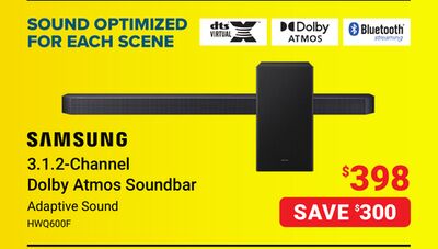 SAMSUNG 3.1.2-Channel Dolby Atmos Soundbar