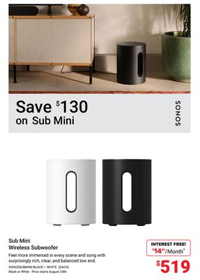 SONOS Sub Mini Wireless Subwoofer