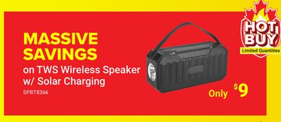 TWS Wireless Speaker w/ Solar Charging