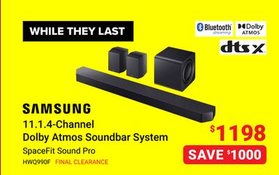 SAMSUNG 11.1.4-Channel Dolby Atmos Soundbar Sys…