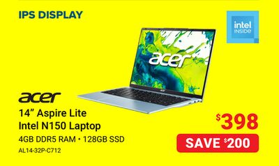 Acer 14" Aspire Lite Intel N150 Laptop