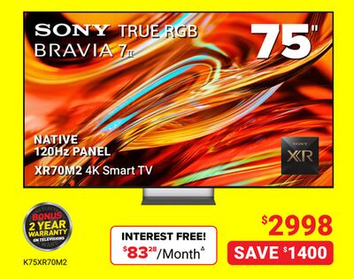 SONY TRUE RGB BRAVIA 75"