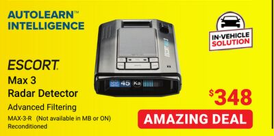 ESCORT Max 3 Radar Detector