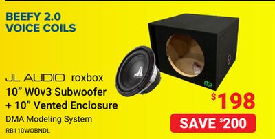 JL AUDIO roxbox 10" W0v3 Subwoofer + 10" Vented…
