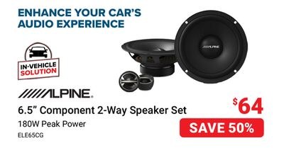 Alpine 6.5" Component 2-Way Speaker Set