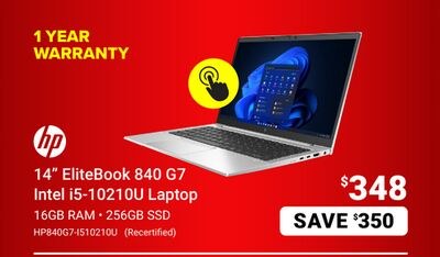 14" EliteBook 840 G7 Intel i5-10210U Laptop