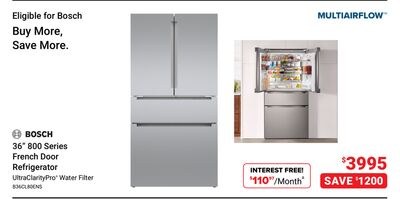 BOSCH 36" 290 Series French Door Refrigerator