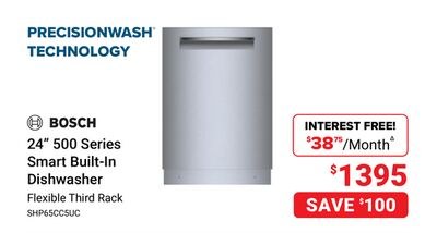 Bosch 24" 500 Series Smart Built-In Dishwasher