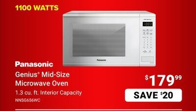 Panasonic Genius® Mid-Size Microwave Oven