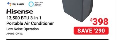 Hisense 13,500 BTU 3-in-1 Portable Air Conditio…