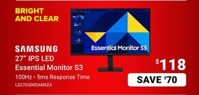 Samsung 27" IPS LED Essential Monitor S3
