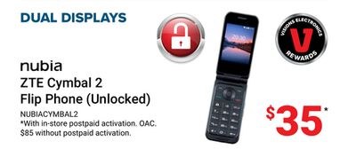 nubia ZTE Cymbal 2 Flip Phone (Unlocked)