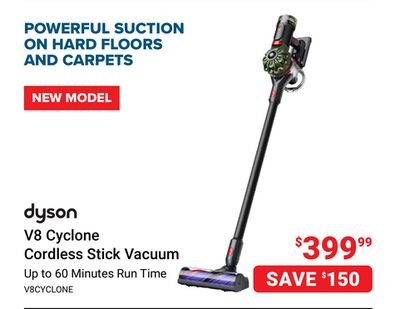 V8 Cyclone Cordless Stick Vacuum