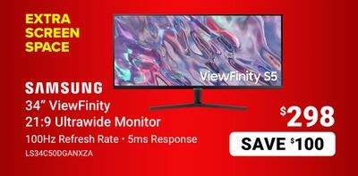 SAMSUNG 34" ViewFinity 21:9 Ultrawide Monitor