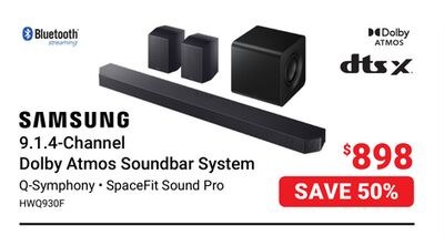 SAMSUNG 9.1.4-Channel Dolby Atmos Soundbar Syst…
