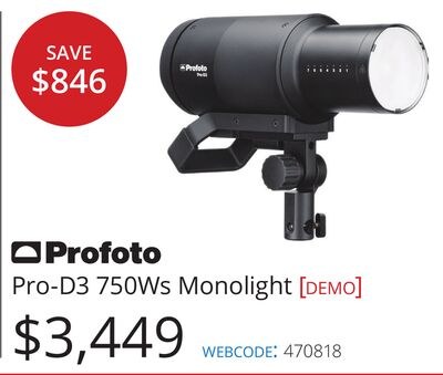 Profoto Pro-D3 750Ws Monolight