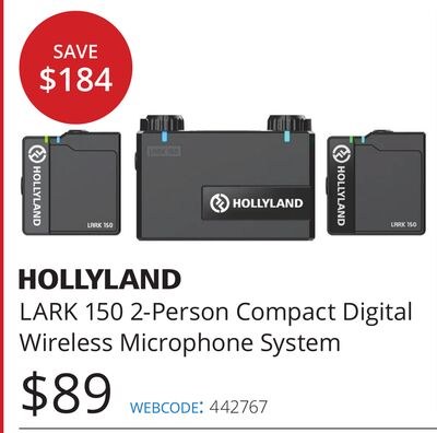 HOLLYLAND LARK 150 2-Person Compact Digital Wir…