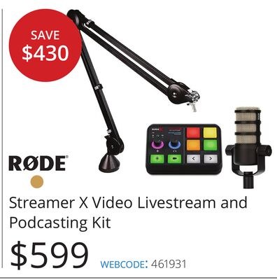 RODE Streamer X Video Livestream and Podcasting…