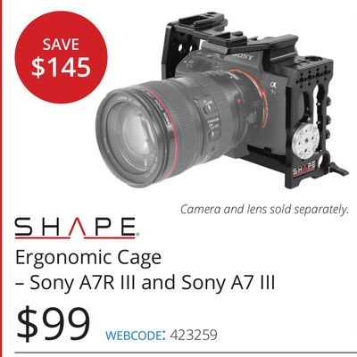 SHAPE Ergonomic Cage – Sony A7R III and Sony A7…