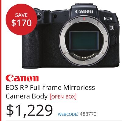 Canon EOS RP Full-frame Mirrorless Camera Body …