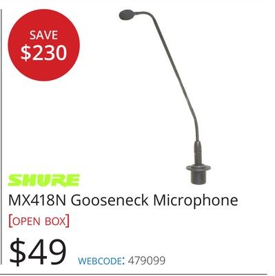MX418N Gooseneck Microphone